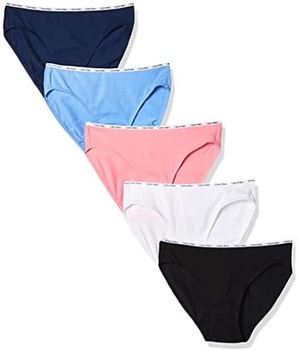 Calvin Klein Women’s Cotton Stretch Logo Multipack Bikini Panty