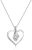 Amazon Collection Diamond 3 Stone Pendant Necklace (1/4 cttw), 18″