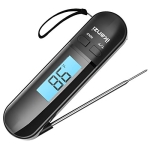 Meat Thermometer for Cooking Food Thermometer Digital Instant Read Kitchen Cooking Thermometer with Backlight LCD for Grilling/BBQ/Baking/Candy/Liquids/Oil(Black)