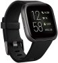 Fitbit Versa 2 Health and Fitness Smartwatch with Heart Rate, Music, Alexa Built-In, Sleep and Swim Tracking, Black/Carbon, One Size (S and L Bands Included)