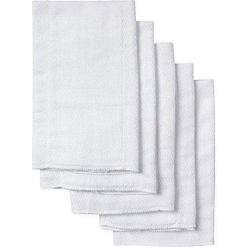 Gerber 5 Count Organic Birdseye Prefold Cloth Diaper, White