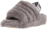 UGG Women’s Fluff Yeah Slide Slipper, Charcoal, 8