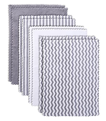 BAMBOO QUEEN 8 Pack Super Soft Baby Burp Cloths, Ultra Absorbent Large Newborn Burping Cloth, Milk Spit Up Rags, Unisex Grey and White, 16 × 12 Inch