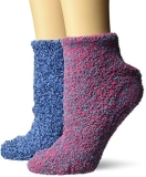 Dr. Scholl’s Women’s 2 Pack Soothing Spa Low Cut Lavender + Vitamin E Socks with Silicone Treads