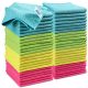 Microfiber Cleaning Cloth,50Pack Cleaning Rag,Cleaning Towels with 4 Color Assorted,12″X12″(Green/Blue/Yellow/Pink)