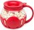 Ecolution Original Microwave Micro-Pop Popcorn Popper, Borosilicate Glass, 3-in-1 Lid, Dishwasher Safe, BPA Free, 1.5 Quart Snack Size, Red