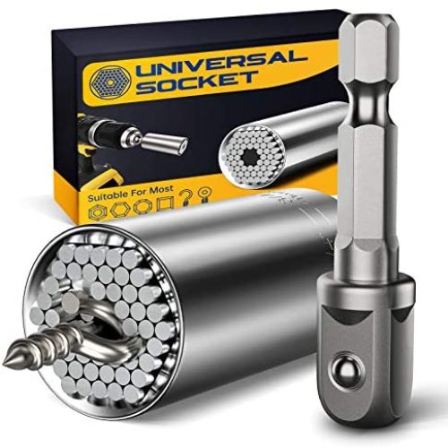 Universal Socket Tools Gifts for Men Dad – Socket Grip Tool Sets with Power Drill Adapter, Unique Gadgets Super Socket Set, Handy DIY Tools, Valentine’s Day Gifts for Men/Husband/Boyfriends/Women