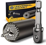 Universal Socket Tools Gifts for Men Dad – Socket Grip Tool Sets with Power Drill Adapter, Unique Gadgets Super Socket Set, Handy DIY Tools Stocking Stuffers Gifts for Men/Husband/Boyfriends/Women