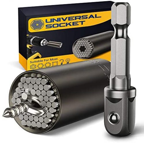 Universal Socket Tools Gifts for Men Dad – Socket Grip Tool Sets with Power Drill Adapter, Unique Gadgets Super Socket Set, Handy DIY Tools Stocking Stuffers Gifts for Men/Husband/Boyfriends/Women
