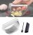 Garlic Press Stainless Steel Rocker, Premium Stainless Steel Garlic Press Set with Silicone Garlic Brush Garlic Peeler, Easy Operate Garlic Mincer Scraper Crusher Roller Twist Kitchen Gadget