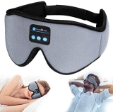 Sleep Headphones 3D Bluetooth Sleep Mask, MUSICOZY Wireless Music Eye Mask with Sleeping Headphones for Side Sleepers, Air Travel, Meditation, Built-in Ultra Soft Thin Speakers Microphone Washable