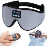 Sleep Headphones 3D Bluetooth Sleep Mask, MUSICOZY Wireless Music Eye Mask with Sleeping Headphones for Side Sleepers, Air Travel, Meditation, Built-in Ultra Soft Thin Speakers Microphone Washable