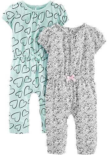 Simple Joys by Carter’s Baby Girls’ 2-Pack Jumpsuits
