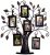 Klikel Family Tree Picture Frame Stand with 6 Hanging Photo Picture Frames – Medium Metal Tree 12 X 11-6 Ornamental 2×3 Frames
