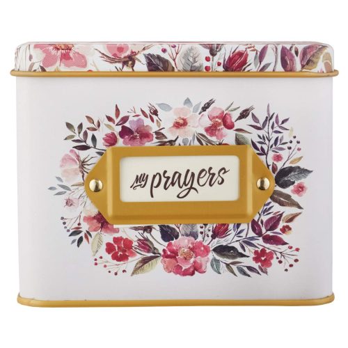 Christian Art Gifts Prayer Cards In Tin | My Prayers – 50 Double Sided Cards | Bible Verse Encouraging Gift for Women